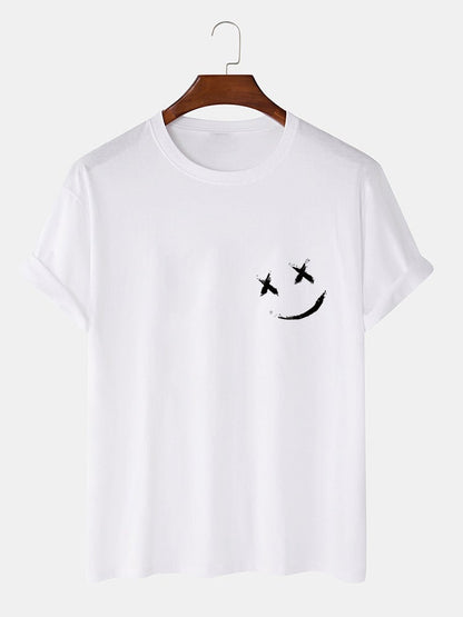 Men's 100% Cotton Grimace Print T-Shirt | O-Neck Casual Short Sleeve