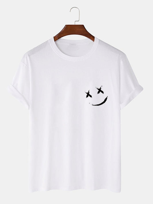 Men's 100% Cotton Grimace Print T-Shirt | O-Neck Casual Short Sleeve