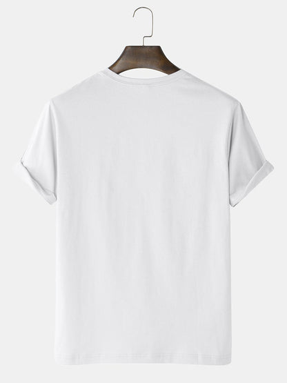 Men's 100% Cotton Cartoon Animal Graphic T-Shirt | Short Sleeve Casual Style