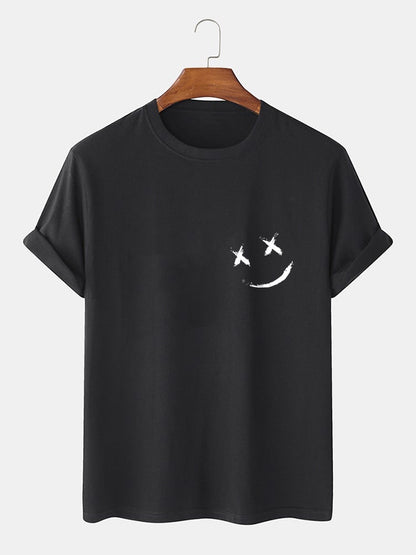 Men's 100% Cotton Grimace Print T-Shirt | O-Neck Casual Short Sleeve