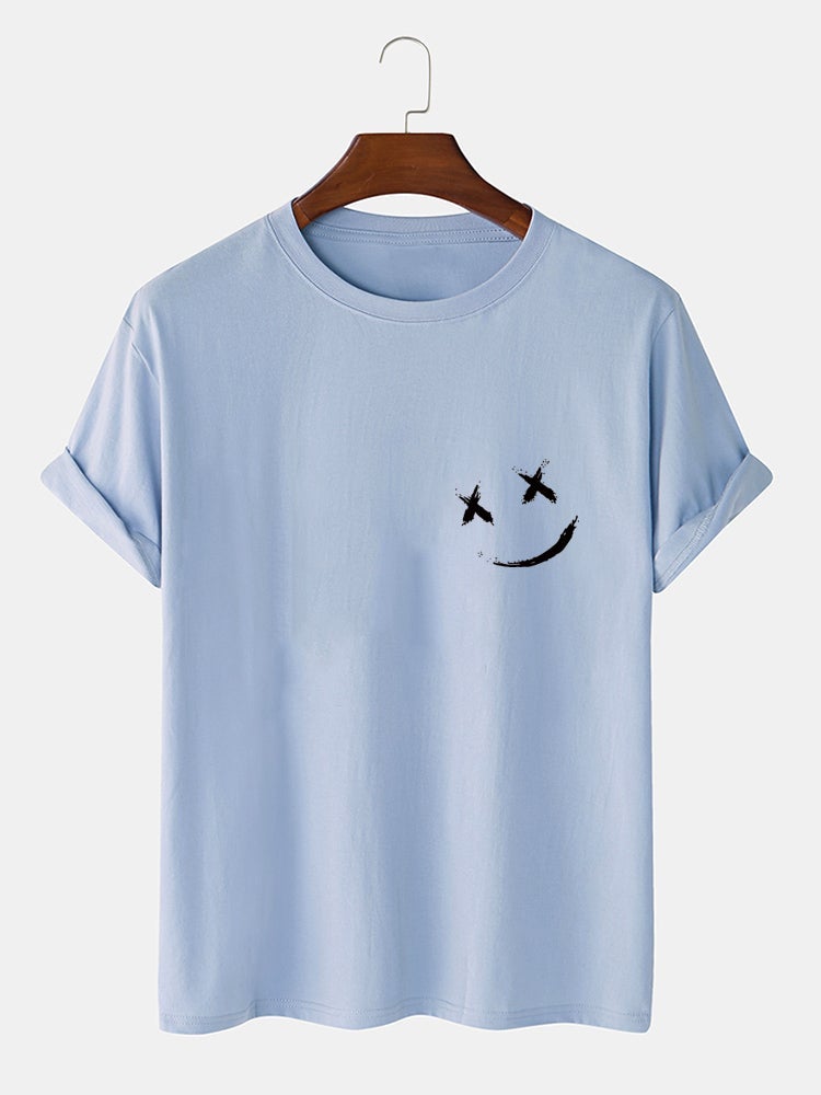Men's 100% Cotton Grimace Print T-Shirt | O-Neck Casual Short Sleeve