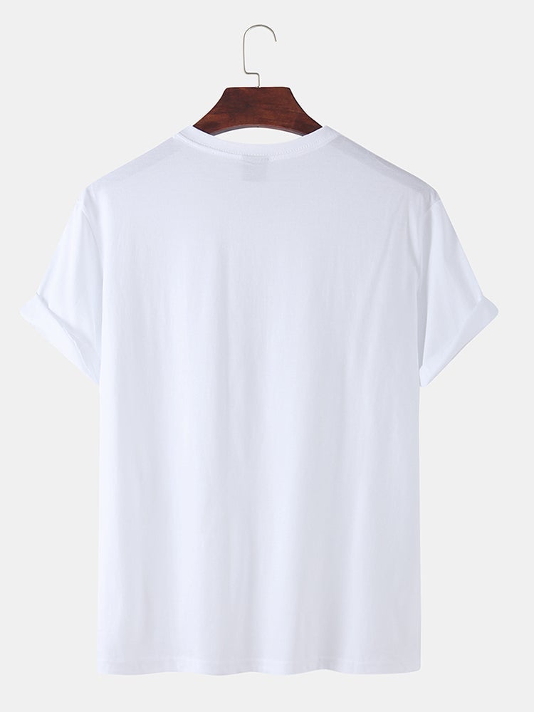 Men's 100% Cotton Planet Slogan Print T-Shirt | Casual Short Sleeve Style
