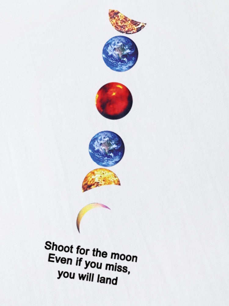 Men's 100% Cotton Planet Slogan Print T-Shirt | Casual Short Sleeve Style