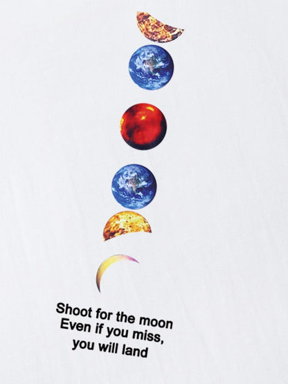 Men's 100% Cotton Planet Slogan Print T-Shirt | Casual Short Sleeve Style