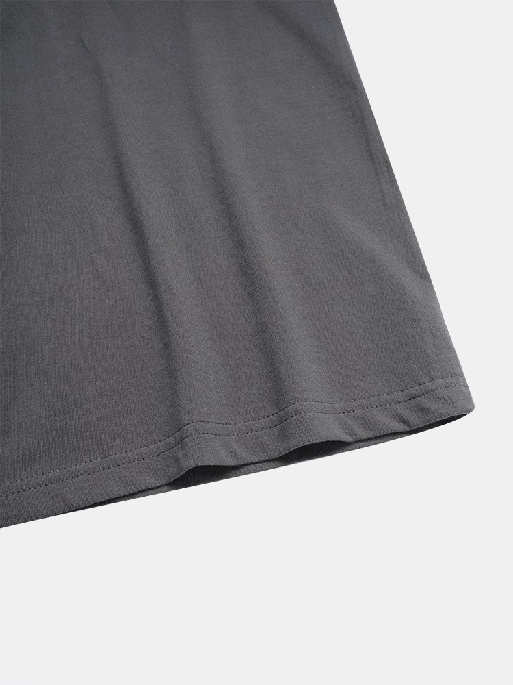 Men's 100% Cotton Simple Rose Print T-Shirt | Street Style Short Sleeve