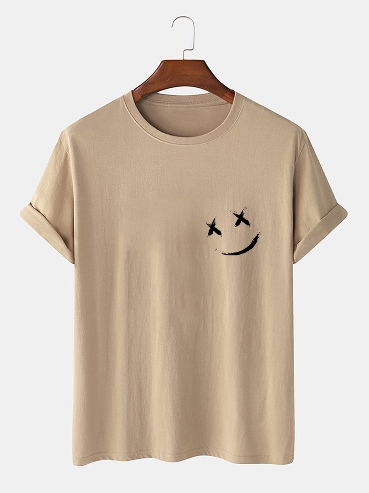 Men's 100% Cotton Grimace Print T-Shirt | O-Neck Casual Short Sleeve