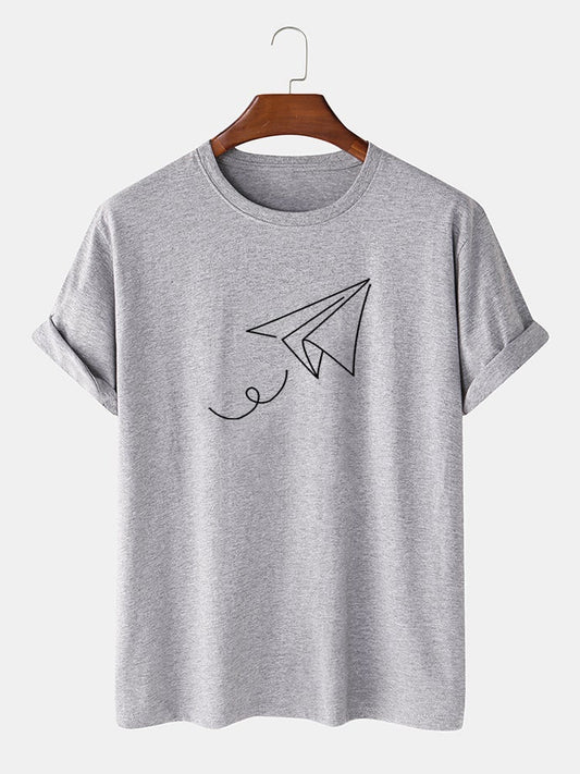 Men's Letter Printed T-Shirt | Light Casual Short Sleeve Style