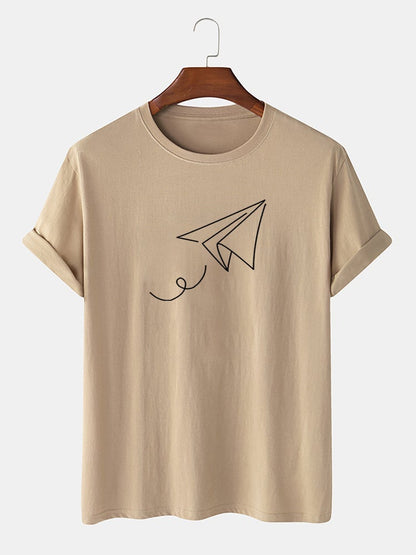 Men's Letter Printed T-Shirt | Light Casual Short Sleeve Style