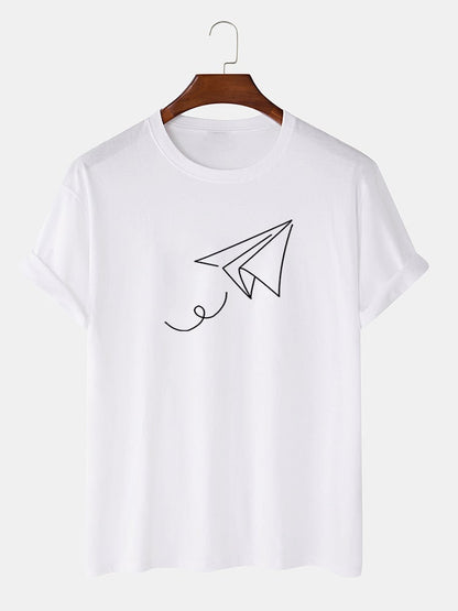 Men's Letter Printed T-Shirt | Light Casual Short Sleeve Style