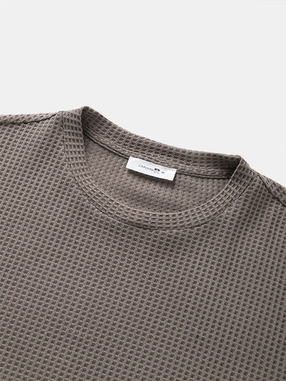 Men's Knitted T-Shirt | Casual Embroidered Pattern Short Sleeve