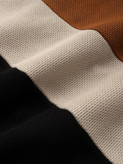 Preppy Men's Patchwork T-Shirt | Plain Color Crew Neck Short Sleeve Style