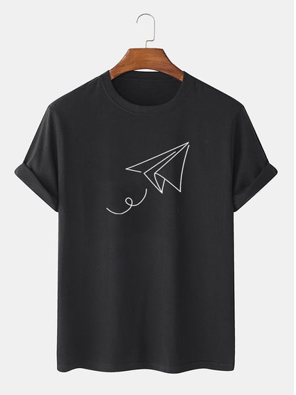 Men's Letter Printed T-Shirt | Light Casual Short Sleeve Style