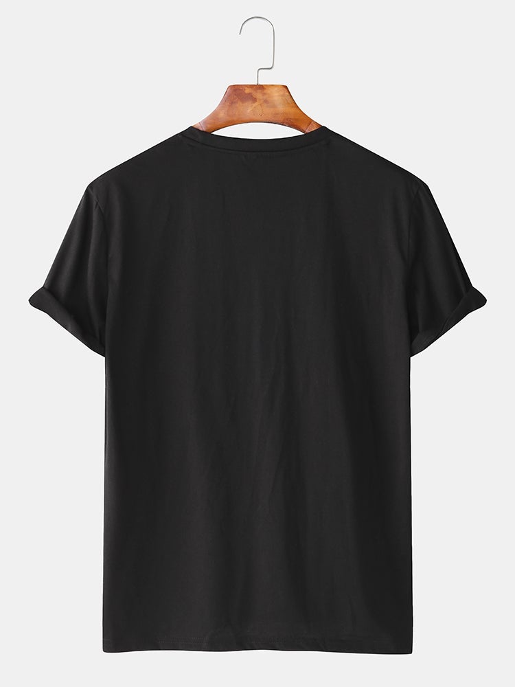 Men's Funny Cartoon Avocado Print T-Shirt | Casual O-Neck Short Sleeve