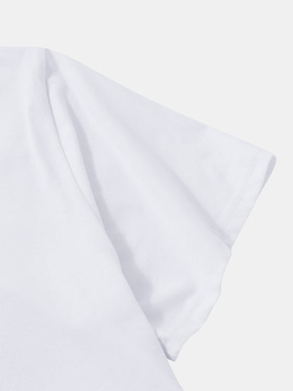 Men's Two-Tone Cotton T-Shirt | Casual Short Sleeve with Drawstring Hood