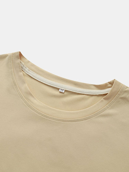 Men's Graffiti Smile Print T-Shirt | Casual Short Sleeve with Curved Hem