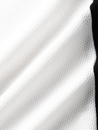 Men's Block Stripe Stitching T-Shirt | Knitted Preppy Short Sleeve Style