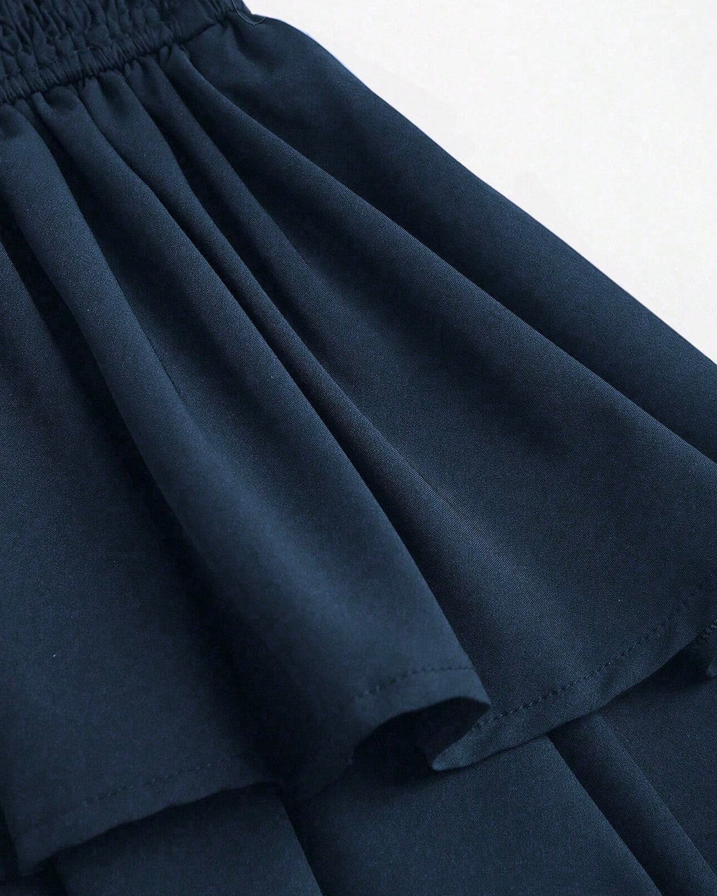 Cinched Waist Bow Halter Neck Mini Dress in Navy Blue