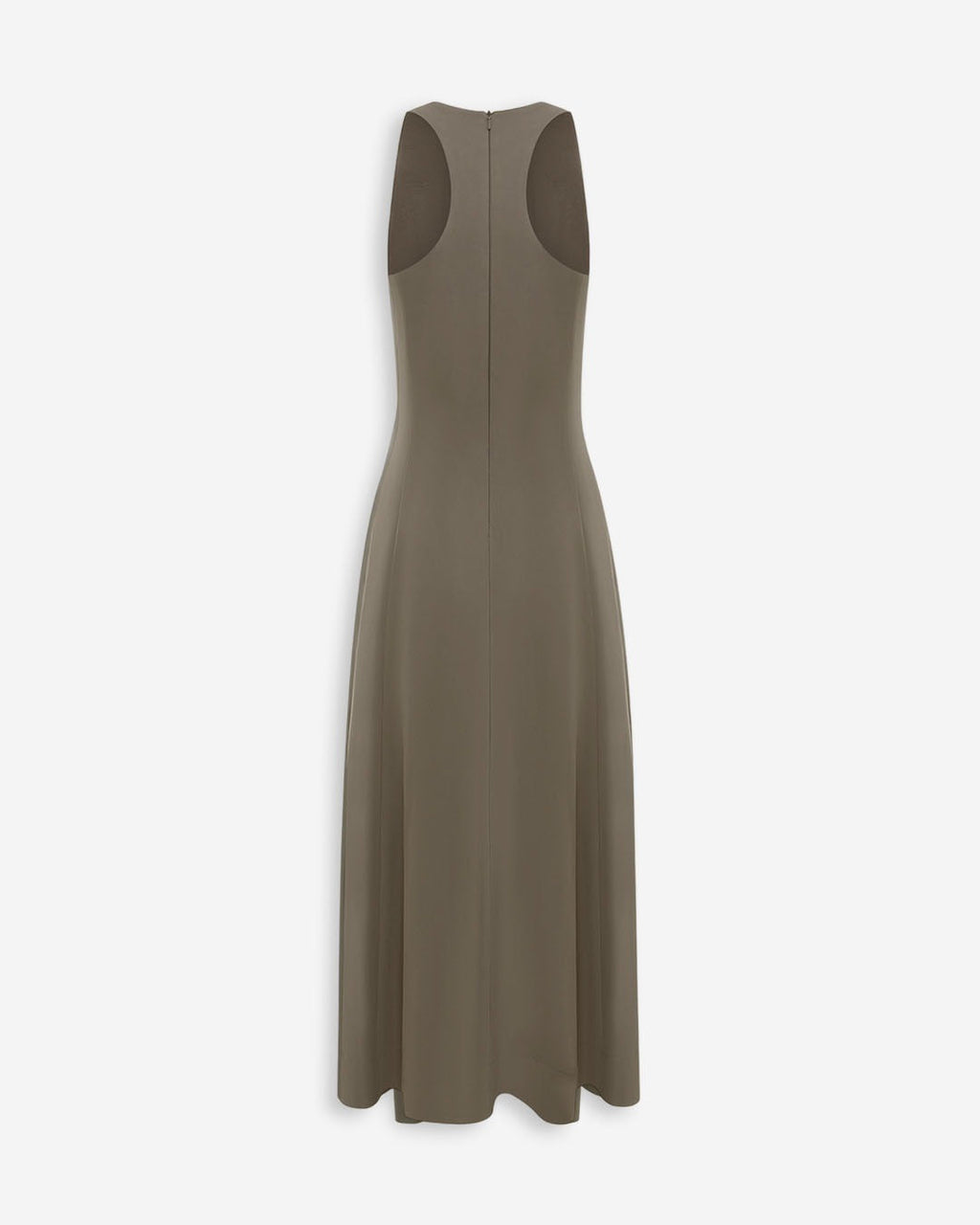 Racerback Round Neck Sleeveless Maxi Dress in Mocha Brown