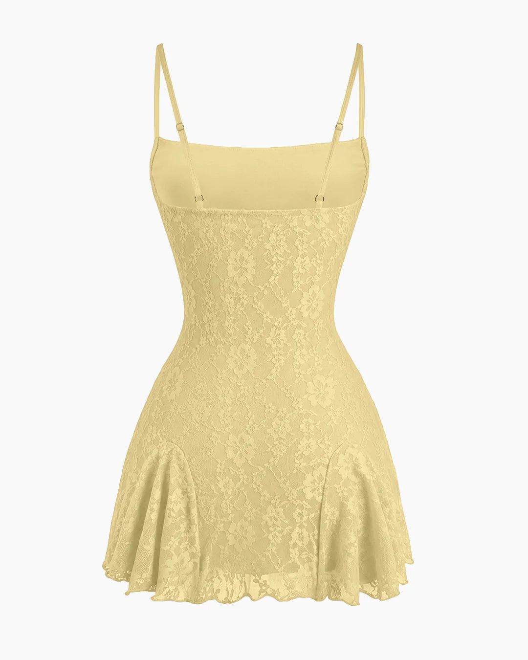 Floral Textured Spaghetti Strap Bodycon Mini Dress in Vanilla